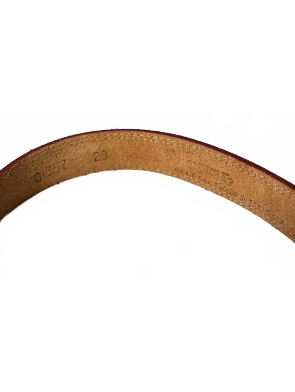 Vintage Nocona Western Belt Womens Size 28 Small Red Silver Genuine Leather USA